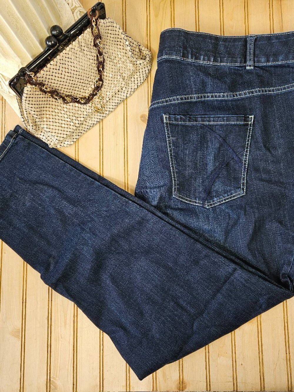 Lane Bryant Plus Size 26 Long Tighter Tummy Skinny Jeans Dark Wash Stretch